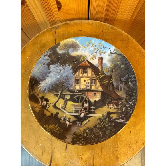 THE OLD MILL Robert Hersey Danbury Mint Plate Story of a Country Village 8" (512 - Picture 1 of 4